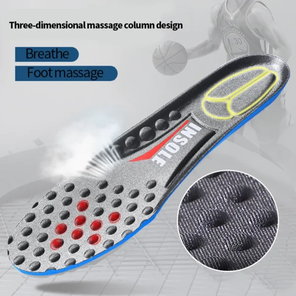 New 1 Pair Orthopedic Memory Foam Sport Insoles Soft Breathable Sweat-Absorbent Men Women Arch Support Feet Care Shoe Solf Pad - Image 5