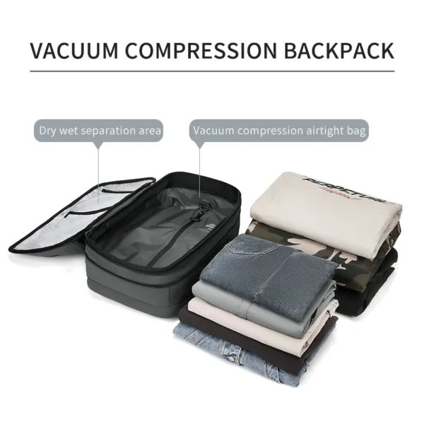 Men Travel Backpack vacuum compression 17 inch Laptop Business Large Capacity school Backpack Expanded Hiking backpack - Image 2