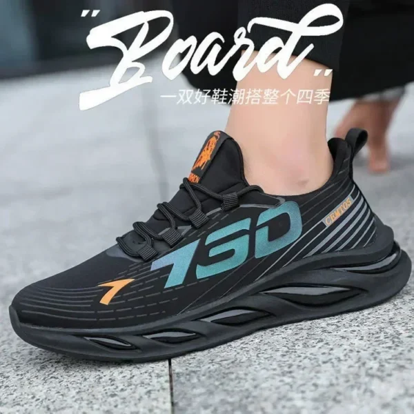 1Pair Big Size Sneakers Shoes for Men Lightweight Breathable Running Walking Male Footwear Soft Sole Lace-up Shoes Man Scarpe - Image 2