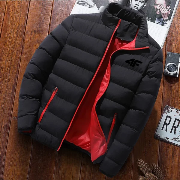 2022 Men's Casual Jacket Men's Waterproof Windbreaker Jacket Winter Warm Autumn Zip-Up Men's Coat Solid Color Large Size - Image 6