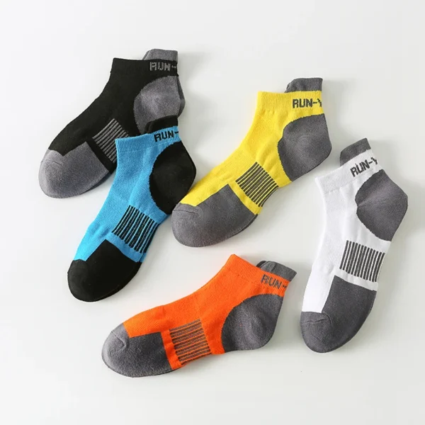 5 pairs hot selling men's summer short socks mesh breathable men's daily leisure colorful sports ankle socks for man 39-44 - Image 6