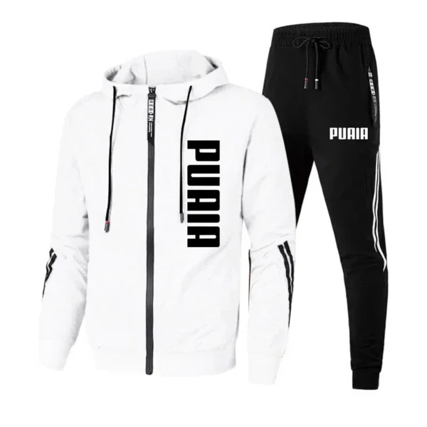 New Men's Tracksuit Spring and Autumn Sweatpants Two-Piece Set Printing Sport Jacket+Running Trousers Fast and Furious Overcoat - Image 2