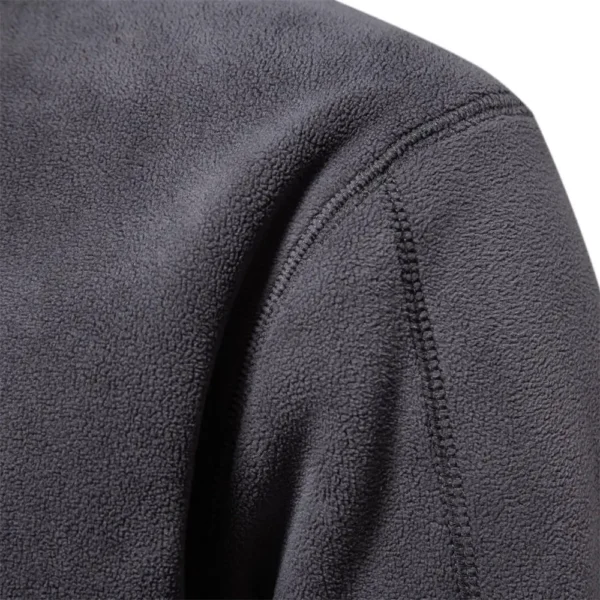 Men's Windbreaker Jackets For Men Fall Winter Warm Fleece Tops Men Sweatshirts Casual Pullover Fashion Solid Color Sweatshirt - Image 6