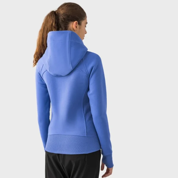 Newly Thick Warm Hooded Sports Jacket For Women'S Autumn and Winter Outdoor Casual Golf Yoga Workout Training Fitness Jackets - Image 4