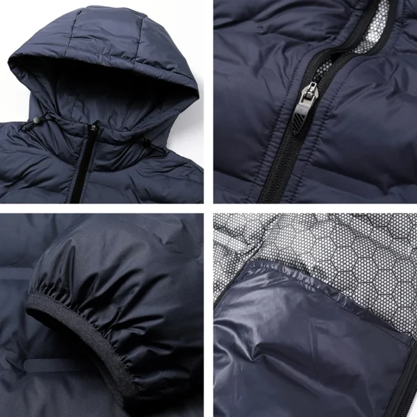 Men's White Duck Down Jacket Warm Thick Windproof Puffer Jacket Winter New Men Hooded Waterproof High Quality Thermal Parka Male - Image 6