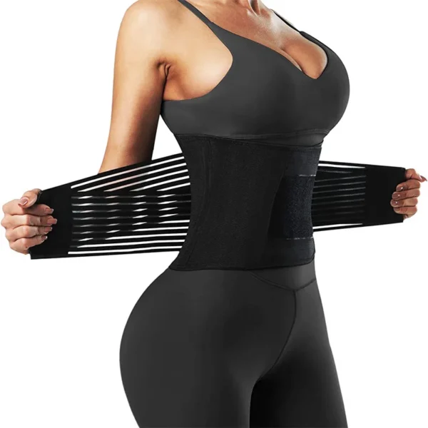 Lumbar Support Belt Lower Back Brace Abdominal Binder Men Women Waist Trainer Corset Sweat Slim Belt for Sports Gym Pain Relief - Image 6