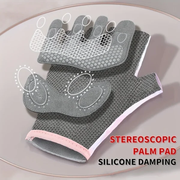 Breathable Half-Finger Fitness Gloves for Men and Women, Performance with Our Durable Half-Finger Gloves, Hand-Washable Gloves - Image 5