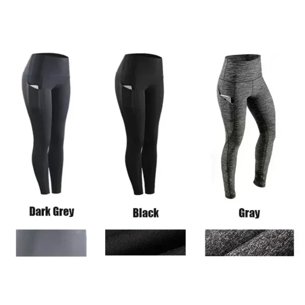 High Waist Legging Pockets Fitness Bottoms Running Sweatpants for Women Quick-Dry Sport Trousers Workout Yoga Pants 2023 NEW - Image 2