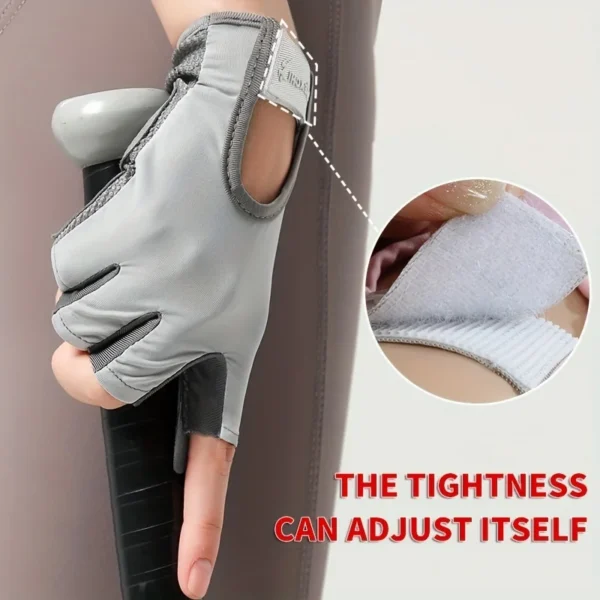 Breathable Half-Finger Fitness Gloves for Men and Women, Performance with Our Durable Half-Finger Gloves, Hand-Washable Gloves - Image 2