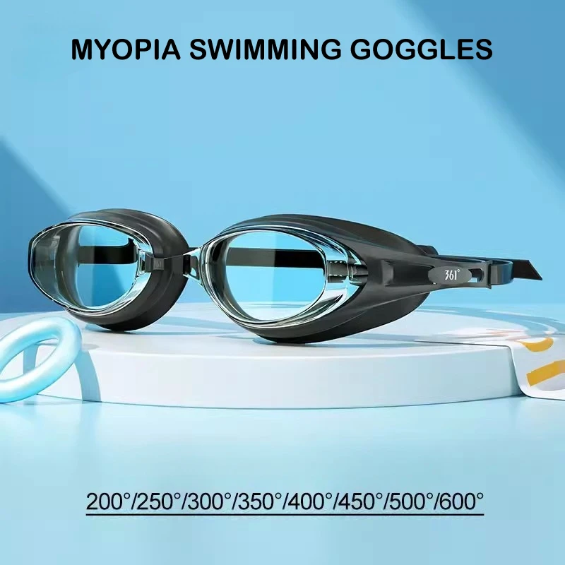 HD Waterproof Anti Fog Professional Myopia Swimming Goggles for Men Women Water Sports Eyewear Equipment Diopter -2.0~-6.0