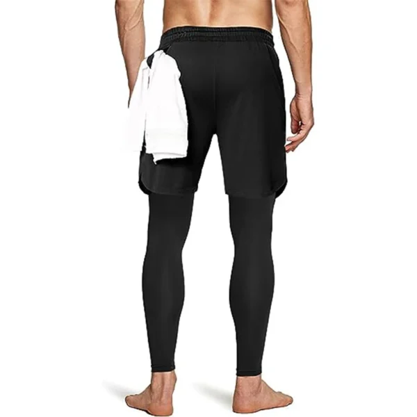 Men's Sport Pants 2 in1 Training Athletic Tracksuits Sportswear Workout Male Jogging Trousers Gym Fitness Running Pants Men - Image 3