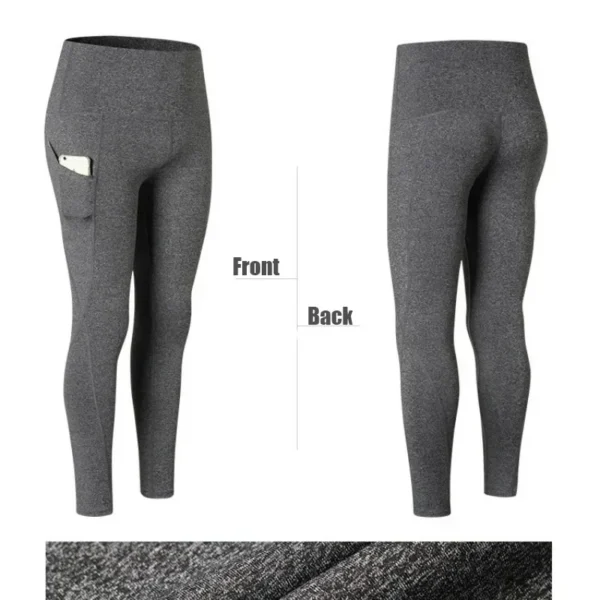 High Waist Legging Pockets Fitness Bottoms Running Sweatpants for Women Quick-Dry Sport Trousers Workout Yoga Pants 2023 NEW - Image 3