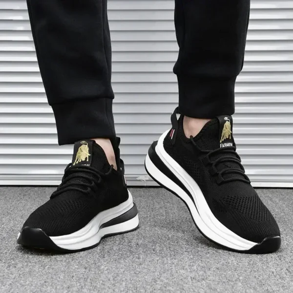 1Pair Big Size Sneakers Shoes for Men Lightweight Breathable Running Walking Male Footwear Soft Sole Lace-up Shoes Man Scarpe - Image 3