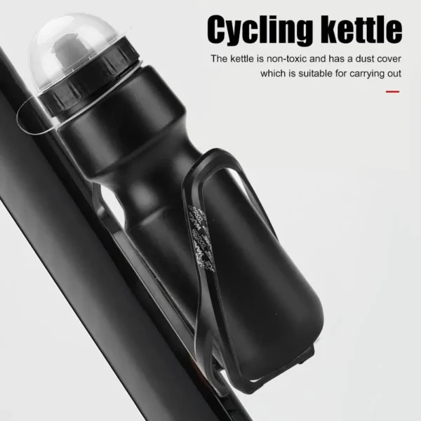 Black Bicycle Water Bottle Sports Kettle MTB Cycling Bike Road Racing Bottle 650ML Outdoor Fitness Sports Drinkware