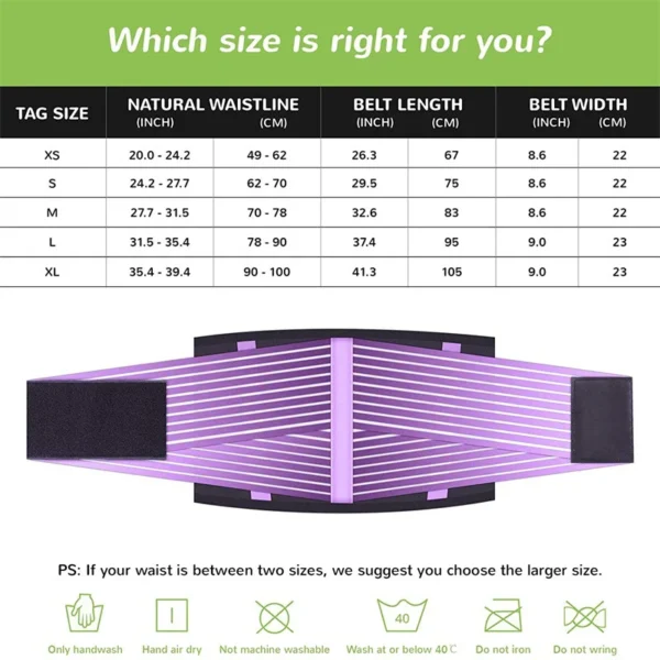 Lumbar Support Belt Lower Back Brace Abdominal Binder Men Women Waist Trainer Corset Sweat Slim Belt for Sports Gym Pain Relief - Image 4