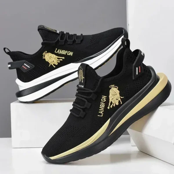 1Pair Big Size Sneakers Shoes for Men Lightweight Breathable Running Walking Male Footwear Soft Sole Lace-up Shoes Man Scarpe - Image 4