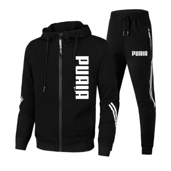 New Men's Tracksuit Spring and Autumn Sweatpants Two-Piece Set Printing Sport Jacket+Running Trousers Fast and Furious Overcoat