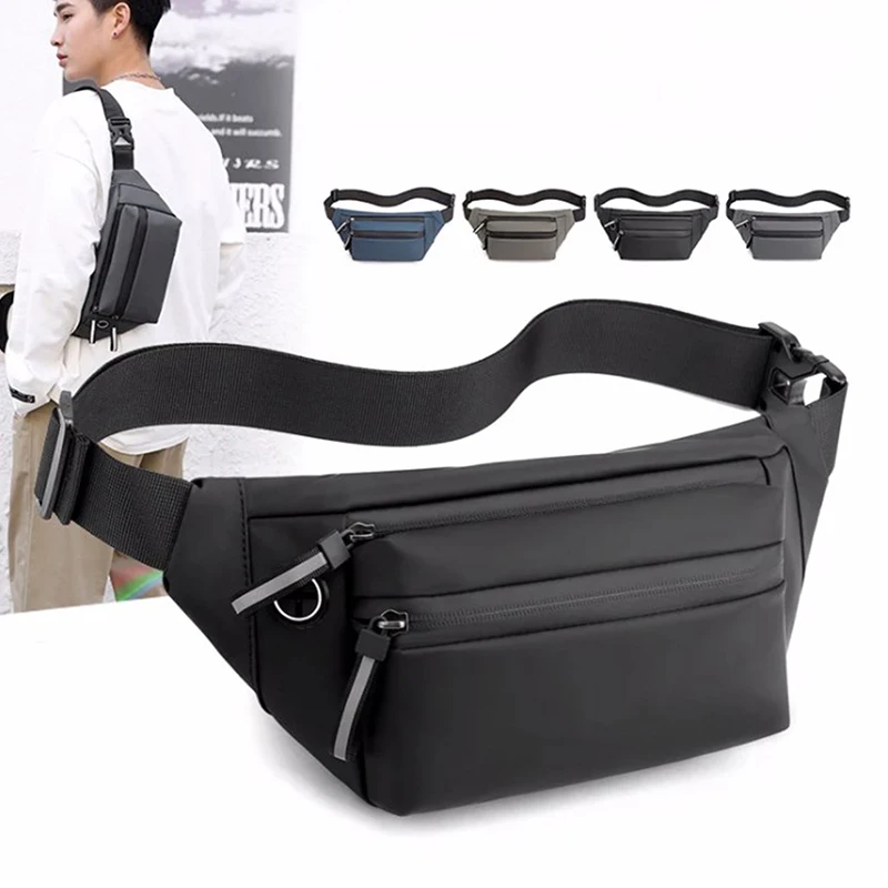 Men Waterproof Belt Bag Fashion Chest Pack Male Waterproof Waist Bag Outdoor Sports Fanny Pack Men’s Travel Shoulder Bags